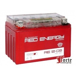 Мото АКБ Red Energy 12-09. 1GEL (прямая) (JIS YTX9-BS, YTX9)